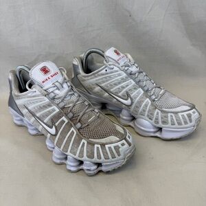 Nike Shox White Metallic Silver  AR3566-100 Women Size 8